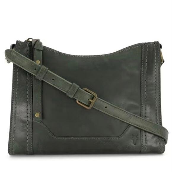 Frye Women's Melissa Zip Crossbody Purse - Basil Leather GUC - Picture 1 of 10